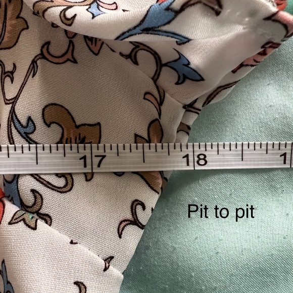 Les Amis Red & White Floral and Geometric Print Peasant Dress - Picture 7 of 8